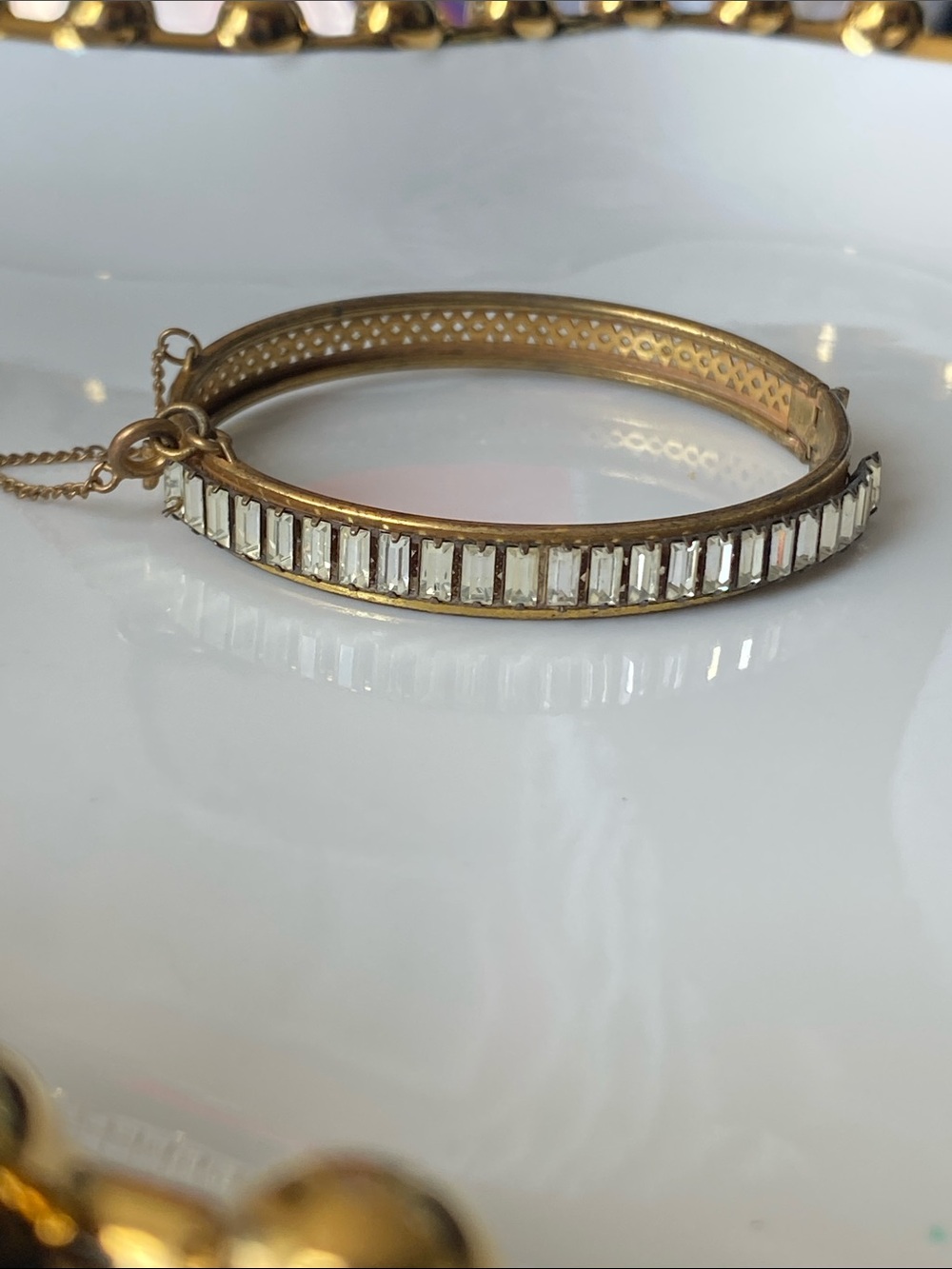 Miriam Haskell Baguette Crystal Bracelet